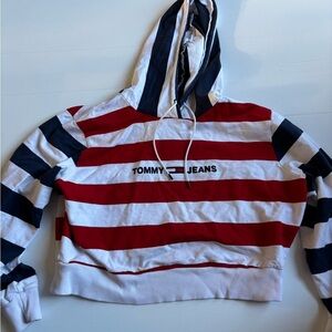 Tommy Jeans White Knit Crop Sweater